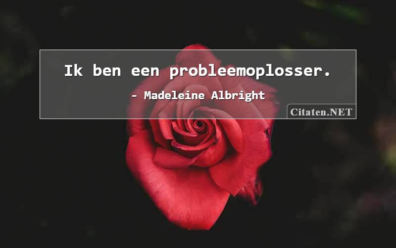 Ik ben een probleemoplosser.
