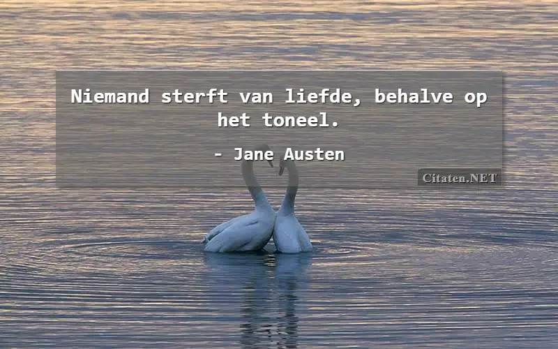 Niemand sterft van liefde, behalve op het toneel.