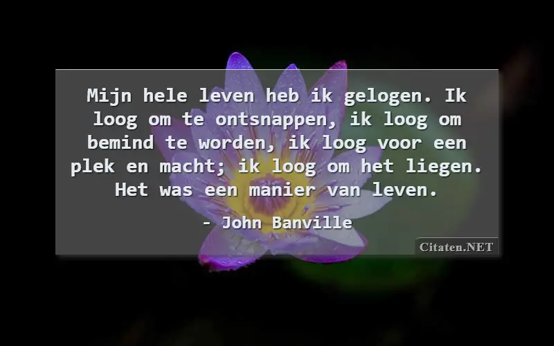 Mijn hele leven heb ik gelogen. Ik loog om te ontsnappen, ik loog om bemind te worden, ik loog voor een plek en macht; ik loog om het liegen. Het was een manier van leven.