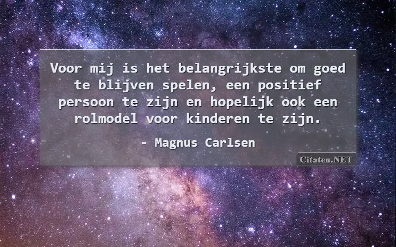 Voor mij is het belangrijkste om goed te blijven spelen, een positief persoon te zijn en hopelijk ook een rolmodel voor kinderen te zijn.