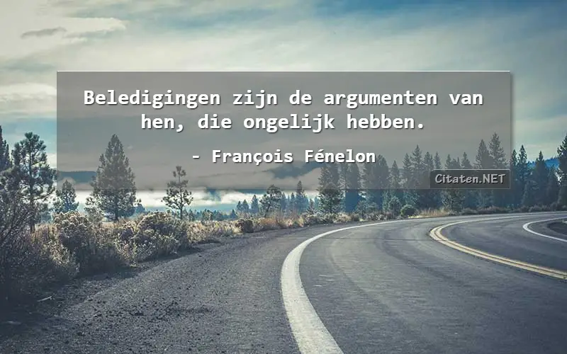 Beledigingen zijn de argumenten van hen, die ongelijk hebben.