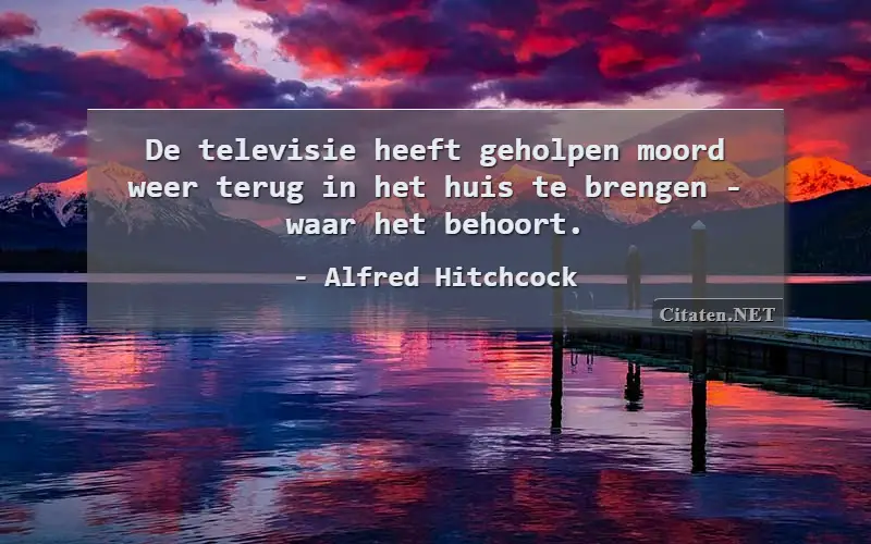 De televisie heeft geholpen moord weer terug in het huis te brengen - waar het behoort.
