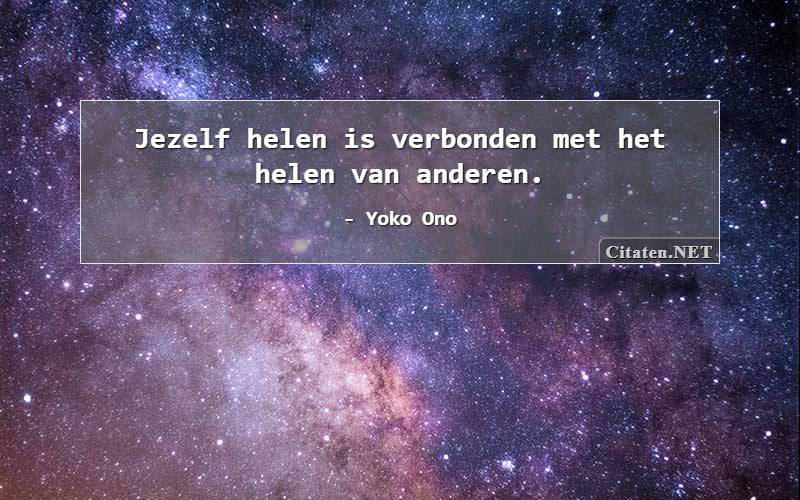 Jezelf helen is verbonden met het helen van anderen.