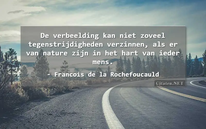 De verbeelding kan niet zoveel tegenstrijdigheden verzinnen, als er van nature zijn in het hart van ieder mens.